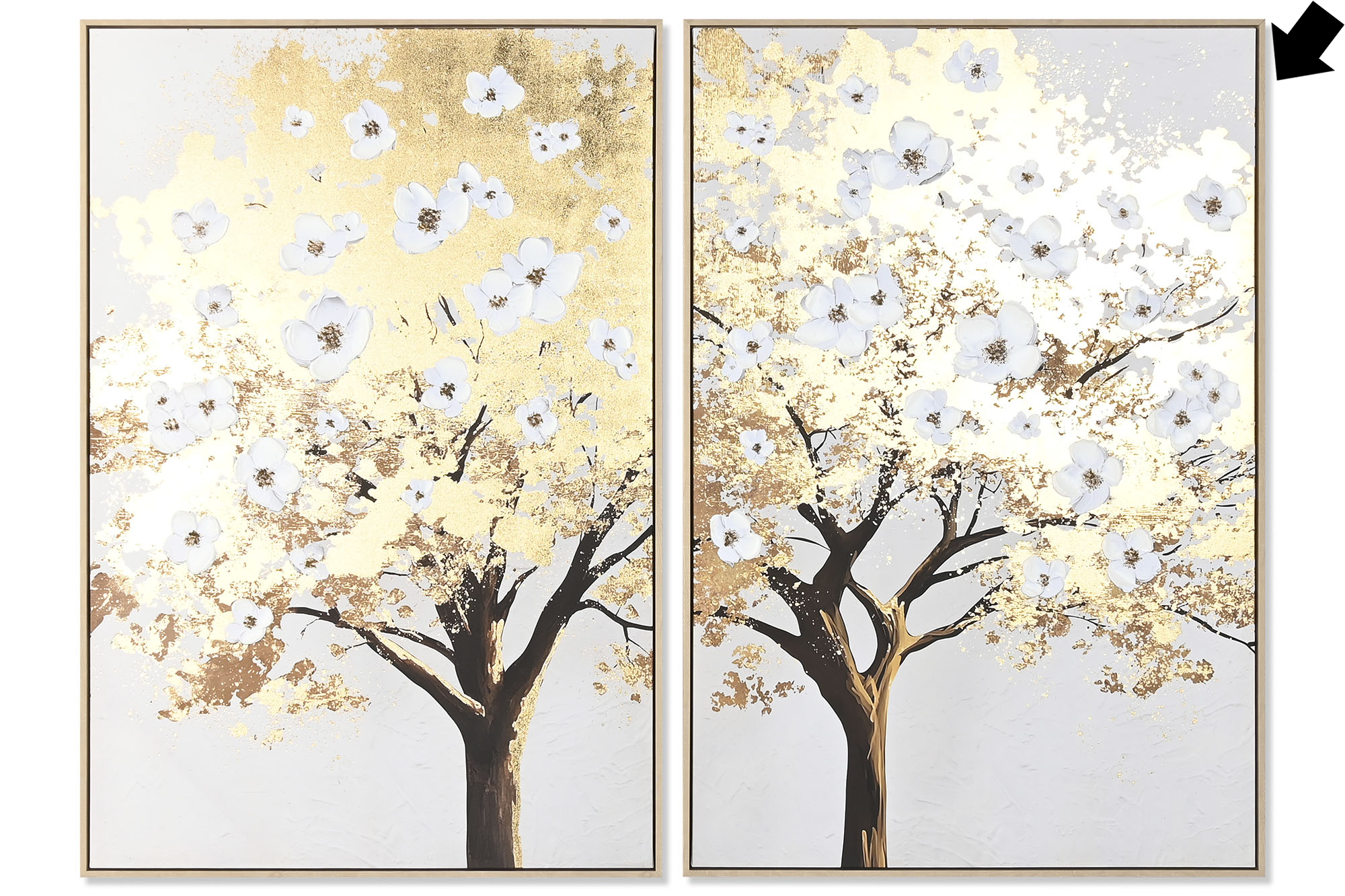 QUADRO ÁRVORE DOURADA 83X123CM