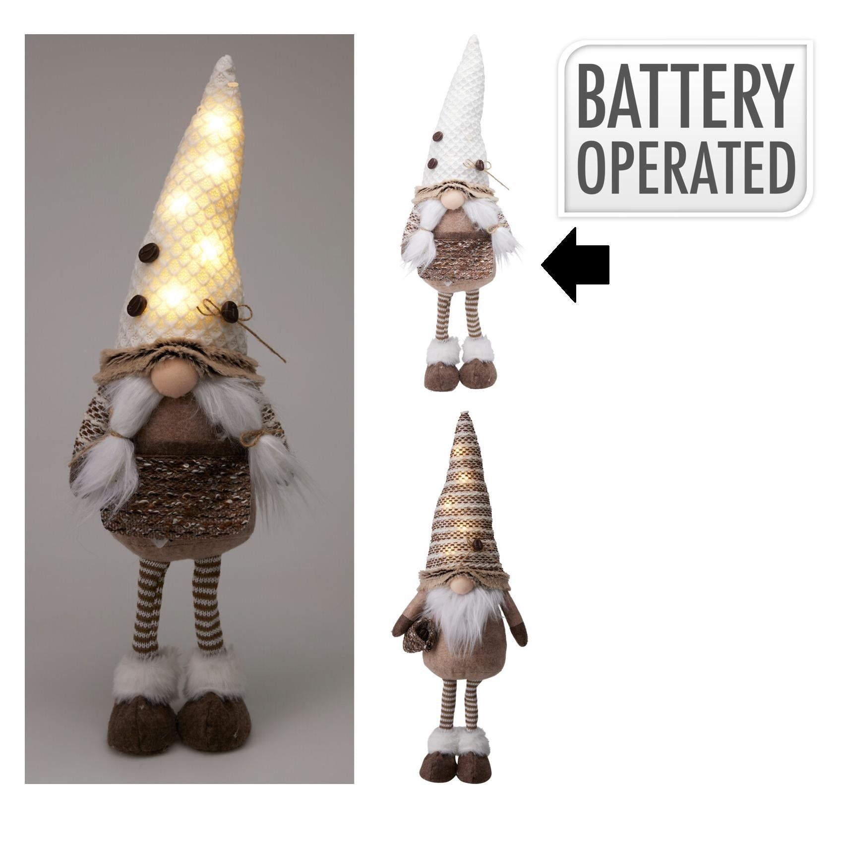 GNOMO MENINA C/ LED 52Cm