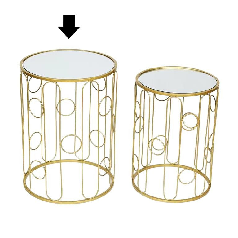 MESA APOIO DOURADA 38X52CM