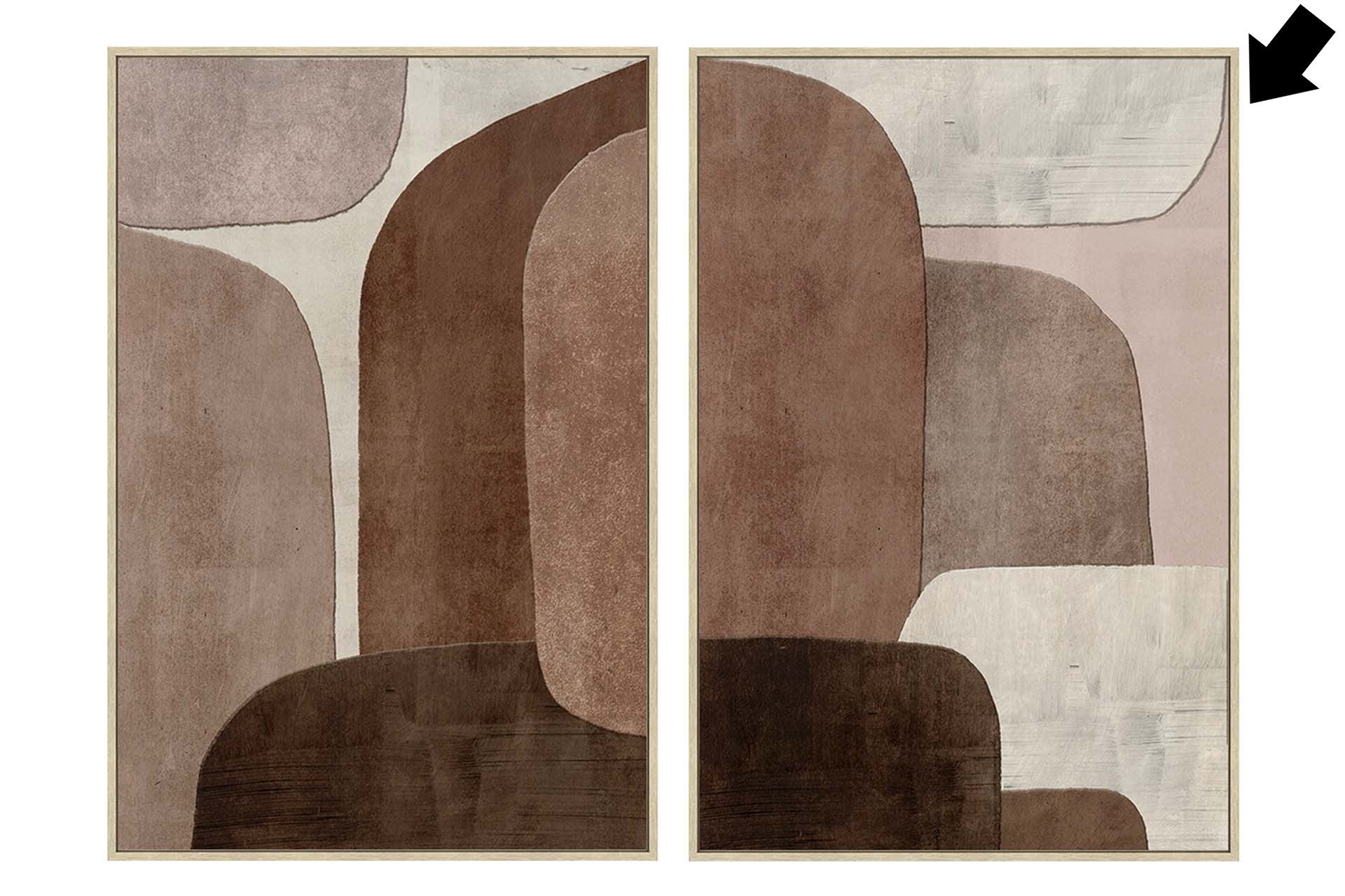 QUADRO ABSTRATO ROSA 63X83CM