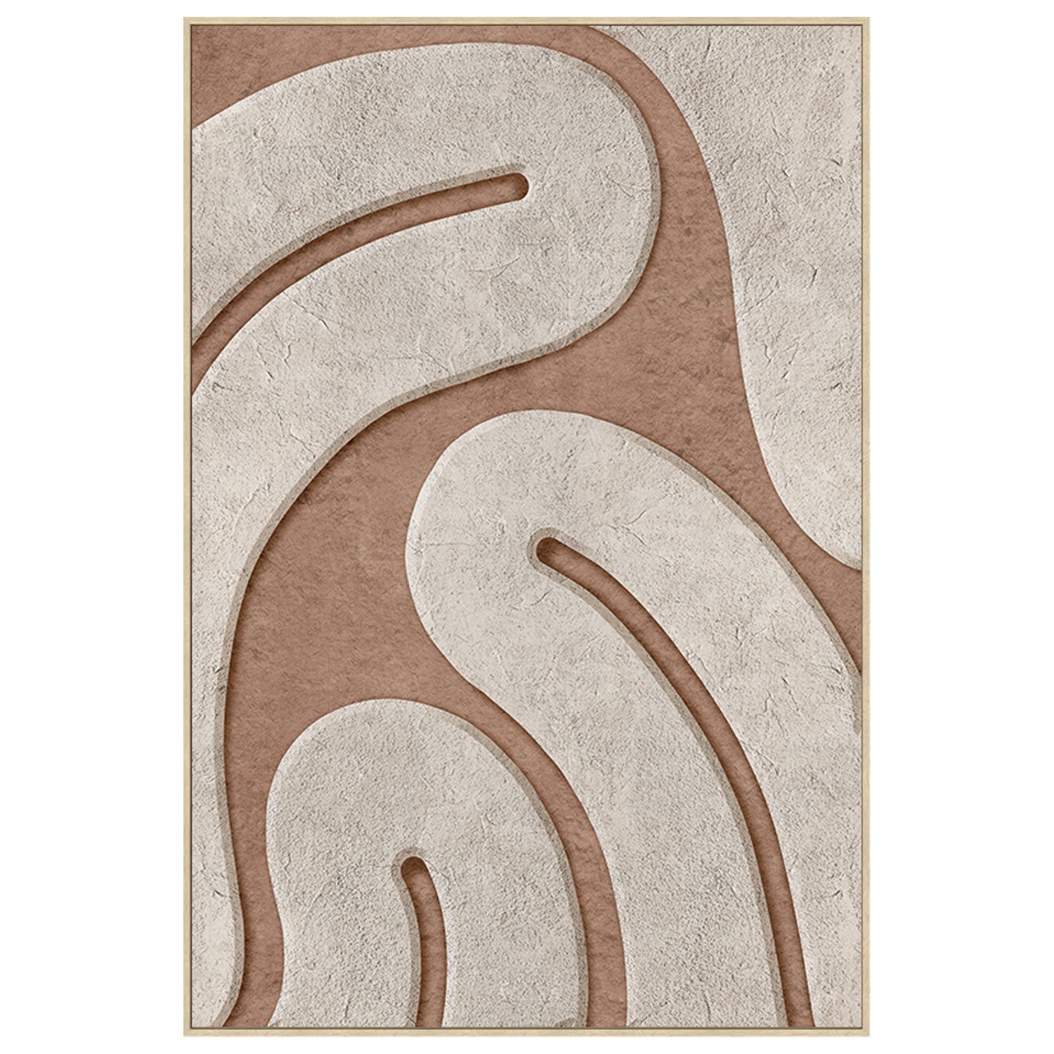 QUADRO ABSTRATO CASTANHO/BEGE 80X120Cm