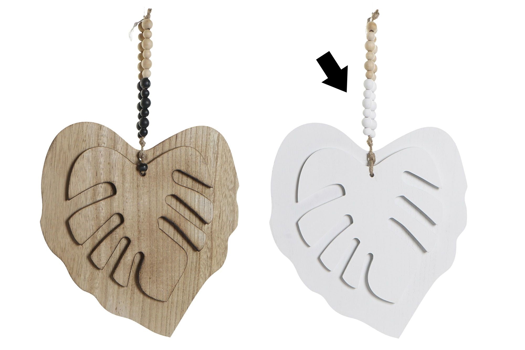 DECORACIÓN MADERA BLANCA 25X2X41CM