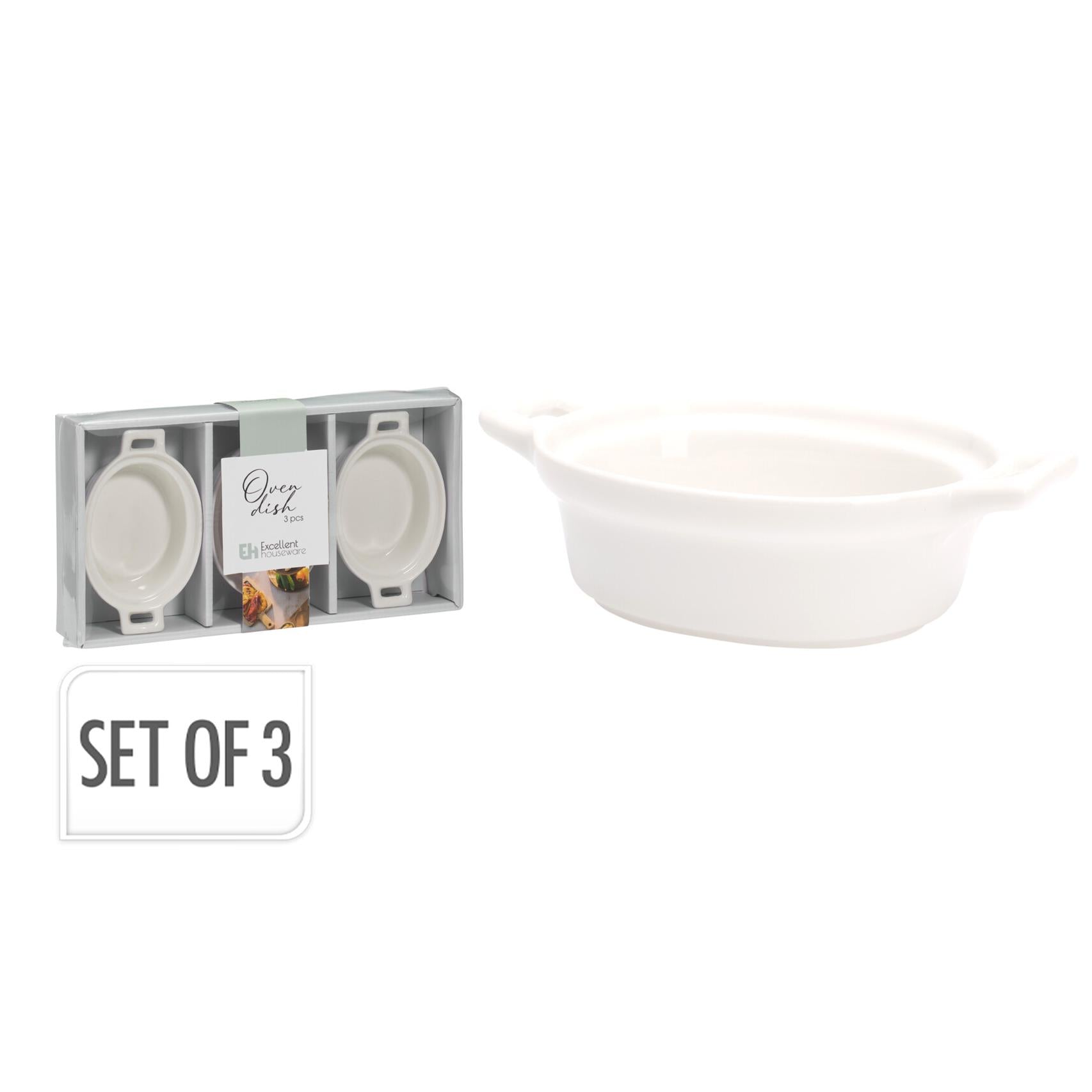 CONJ. 3 TABULEIROS FORNO OVAIS