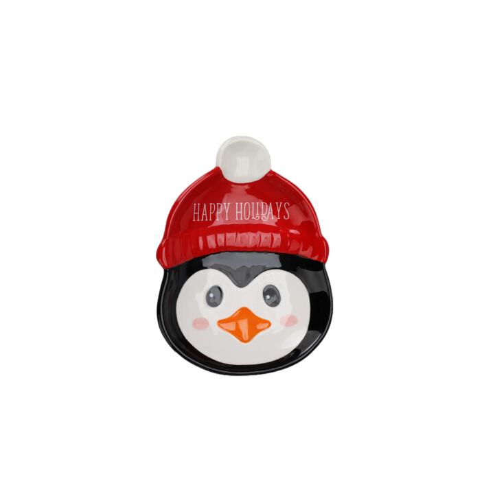 PLATO NAVIDAD PINGÜINO 20X15CM