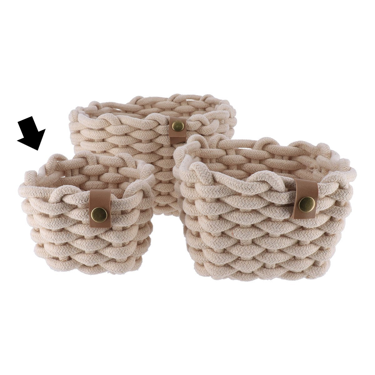 CESTO POLIESTER/ALGODÃO 13X13X11CM