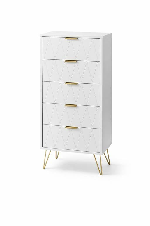 CAMISEIRO BRANCO/DOURADO 60X34X95Cm