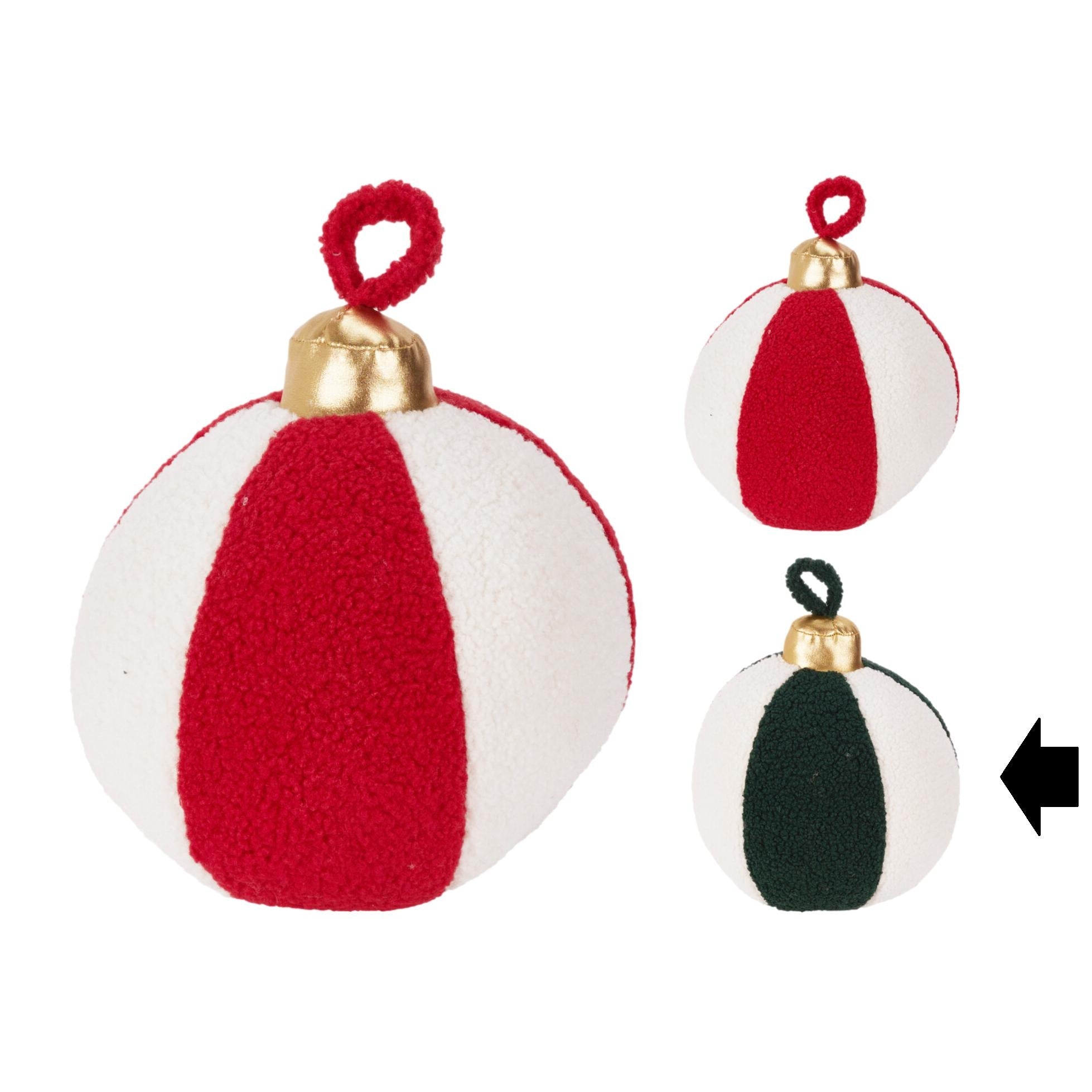 BOLA NATAL VERDE/BRANCA 23Cm