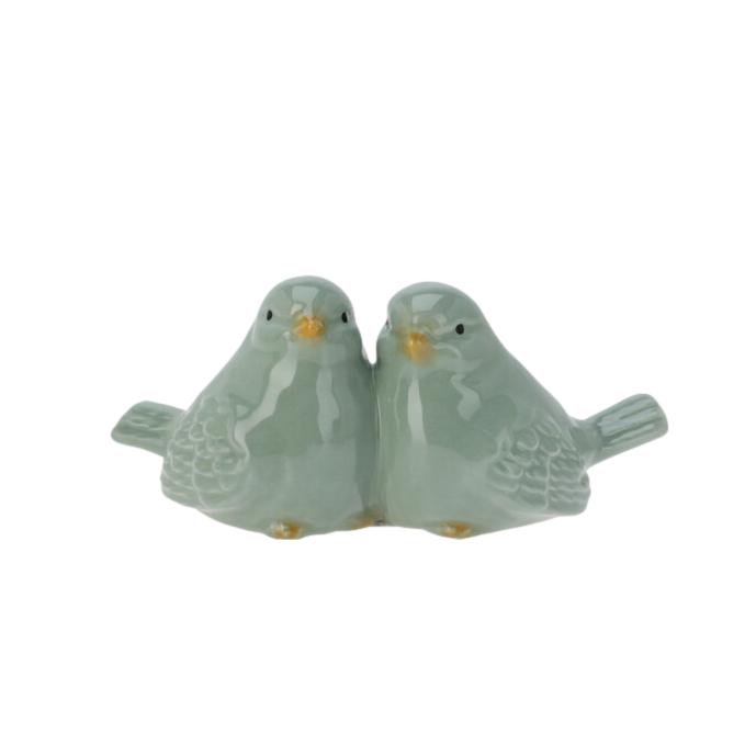 CONJ. 2 PÁSSAROS VERDE 7,5Cm
