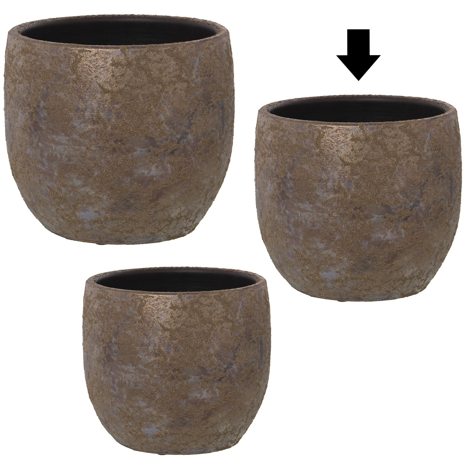 JARRÓN DORADO 24X24X23CM