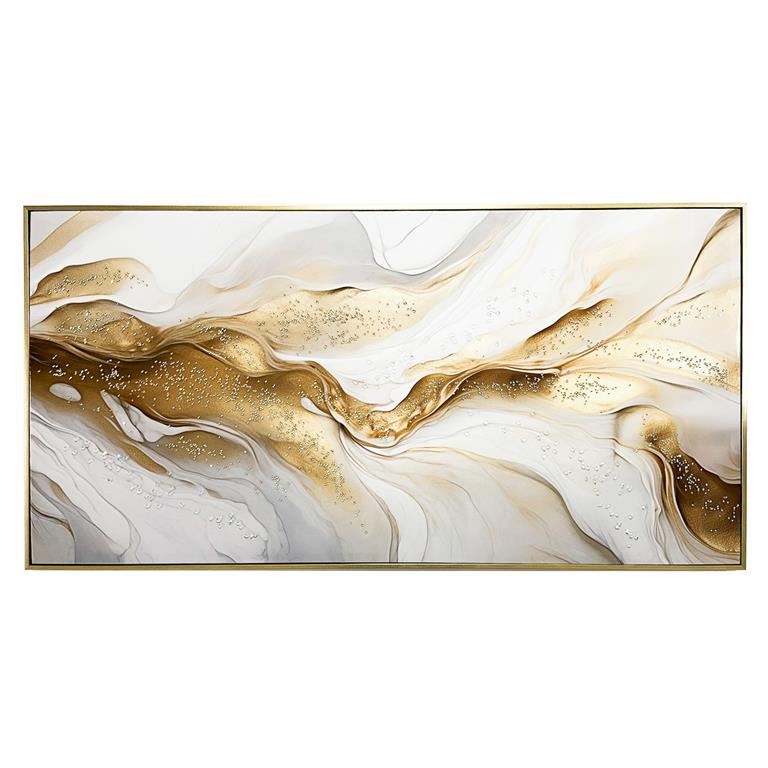 QUADRO ABSTRATO DOURADO 62X122CM
