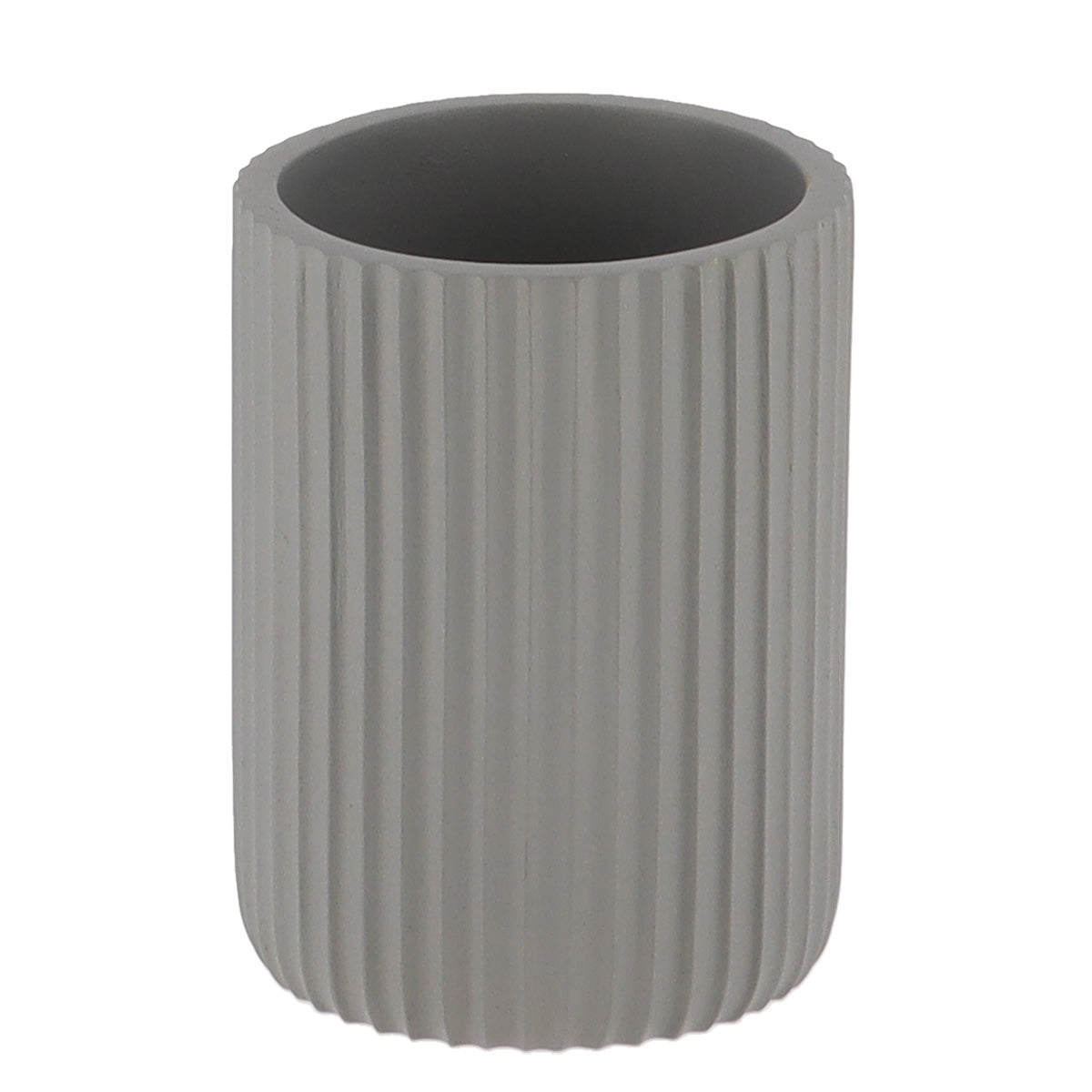 COPO CANELADO CINZA 7X9,5CM