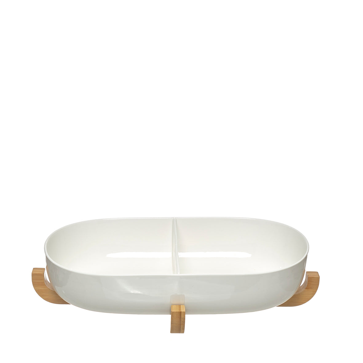 TAÇA SERVIR C/ BASE BAMBU 43,5X25X11,5CM