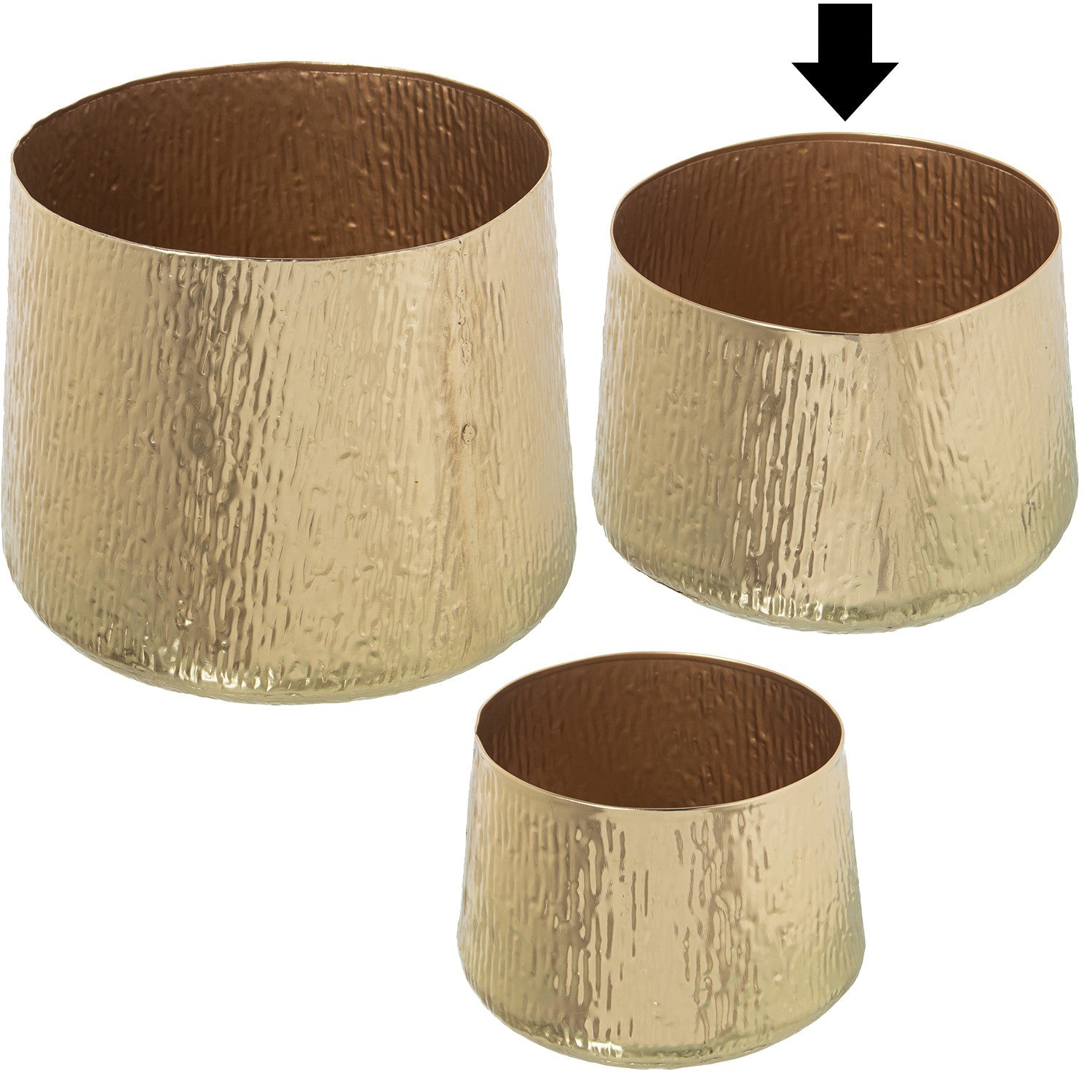 CAJA DE FLORES DORADA 21X21X18CM