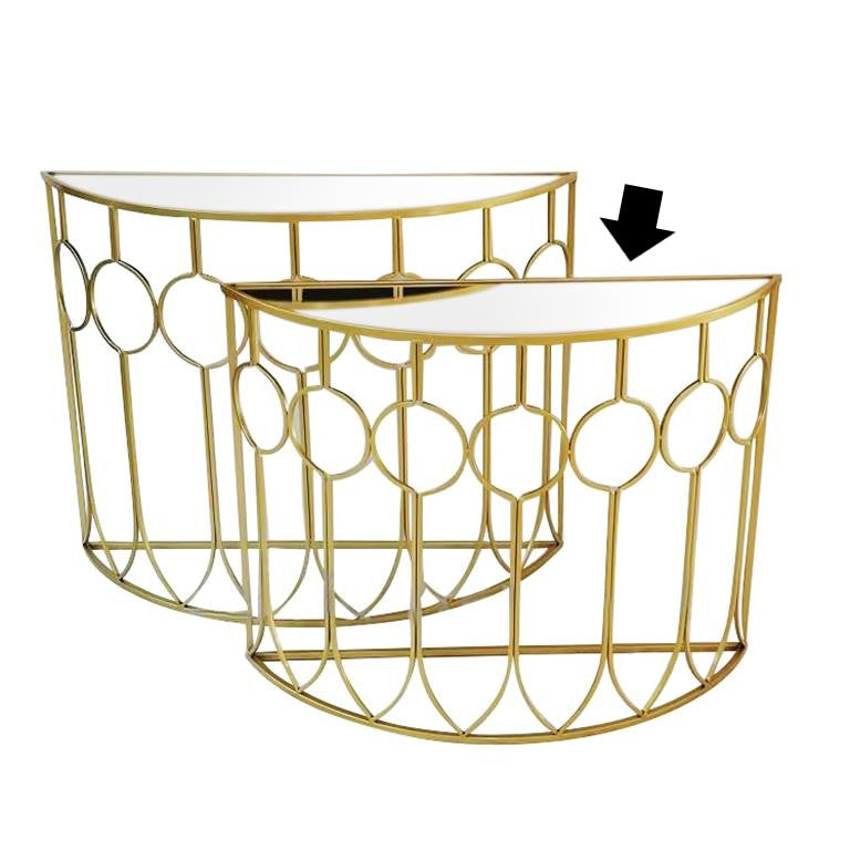 CONSOLA DOURADA 94X28X74CM