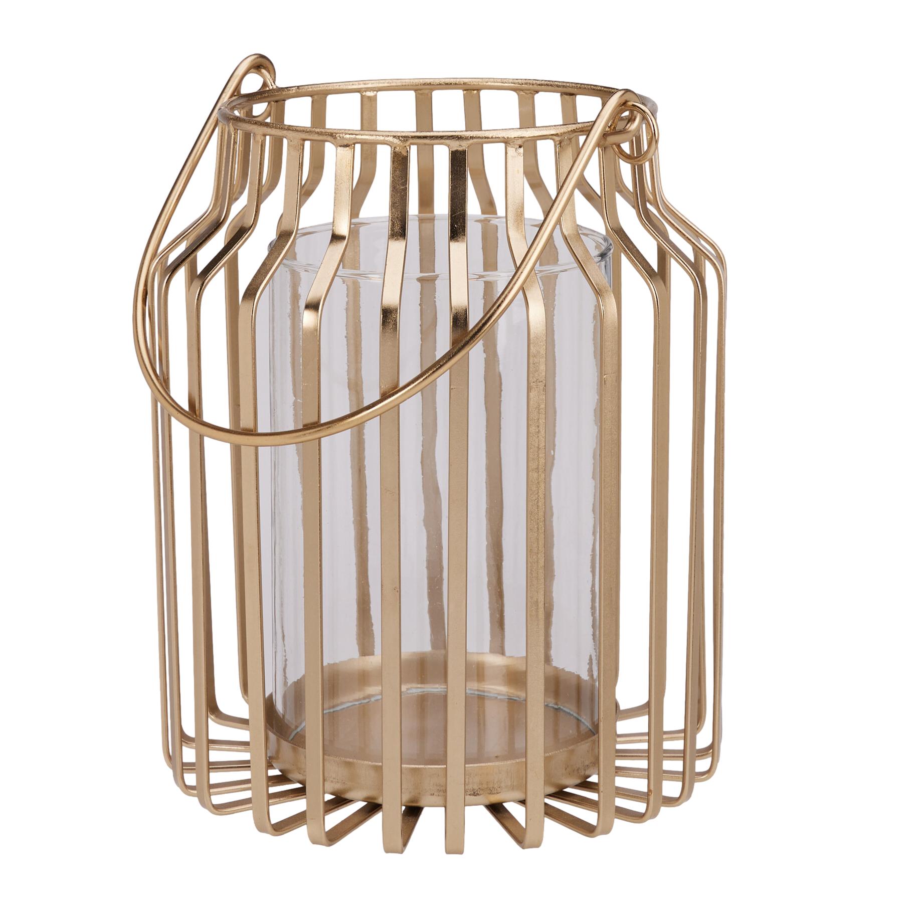 LANTERNA DOURADA 18x21CM