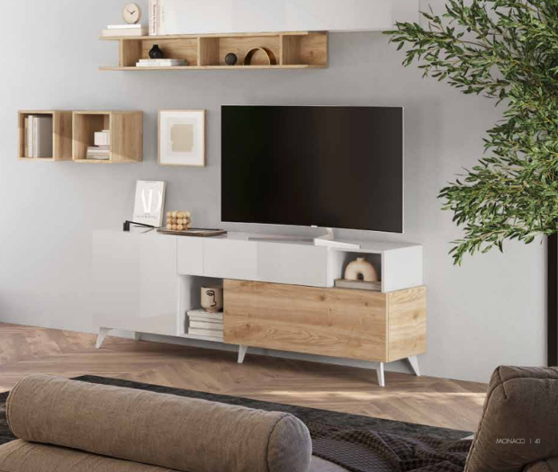 MÓVEL TV MÓNACO BRANCO/CADIZ 181X42X67CM