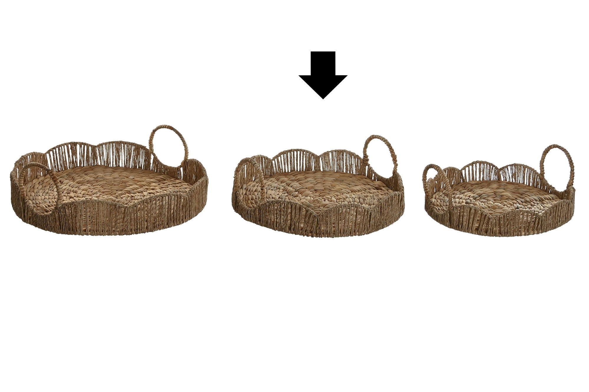 BANDEJA RÁFIA 39X39X14CM