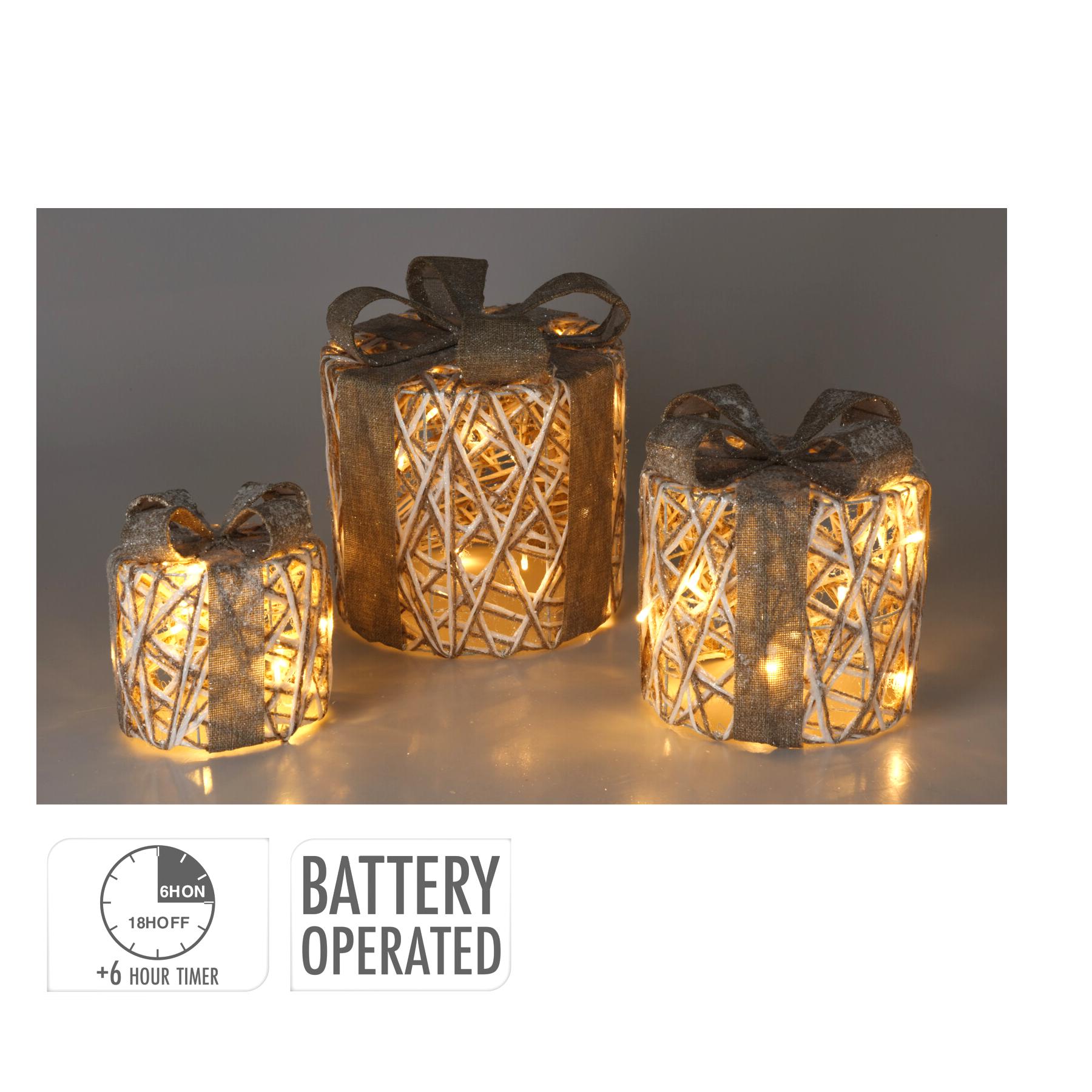 CONJ. 3 PRESENTES C/ LED