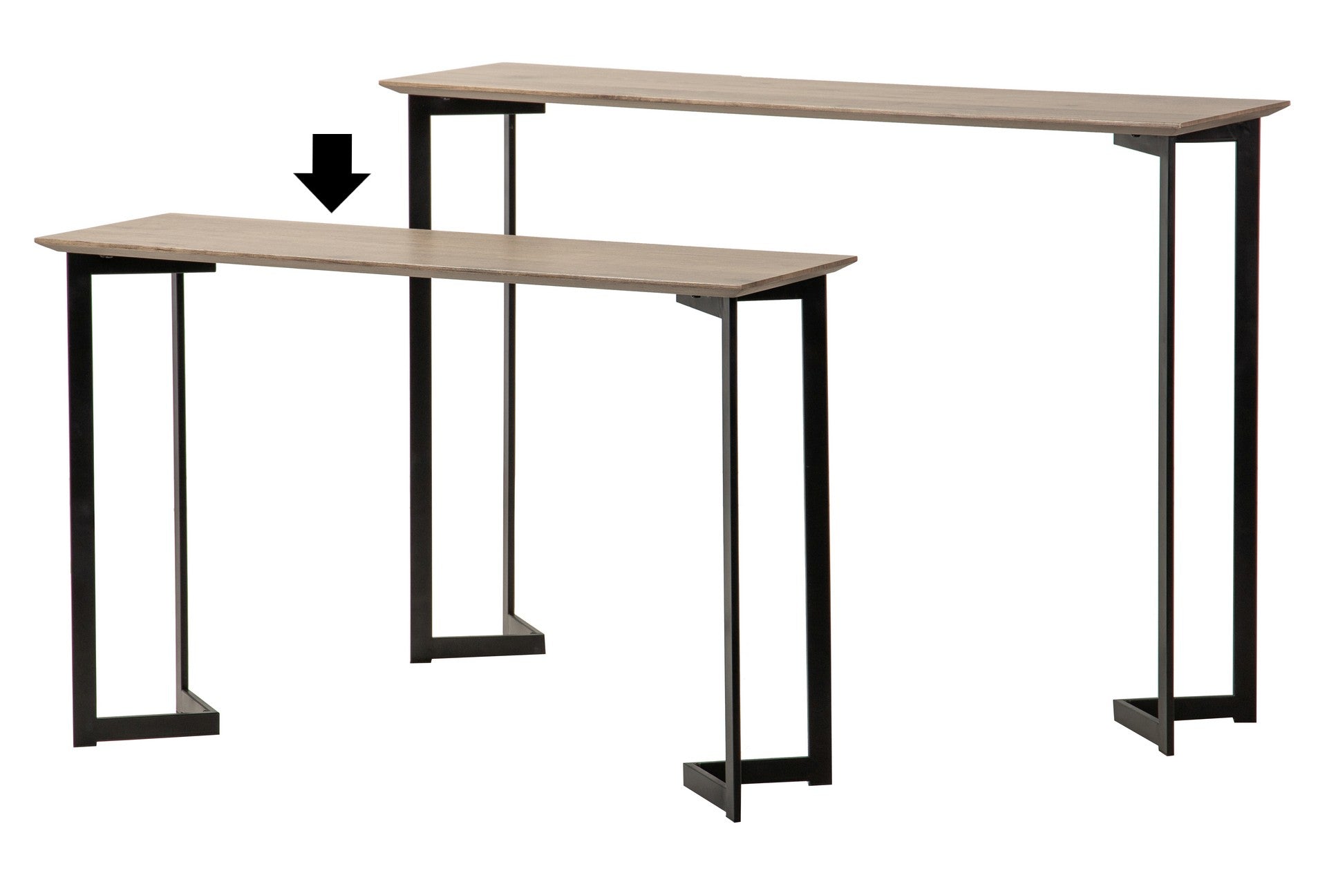 CONSOLA MDF METAL 100X30X65 CM