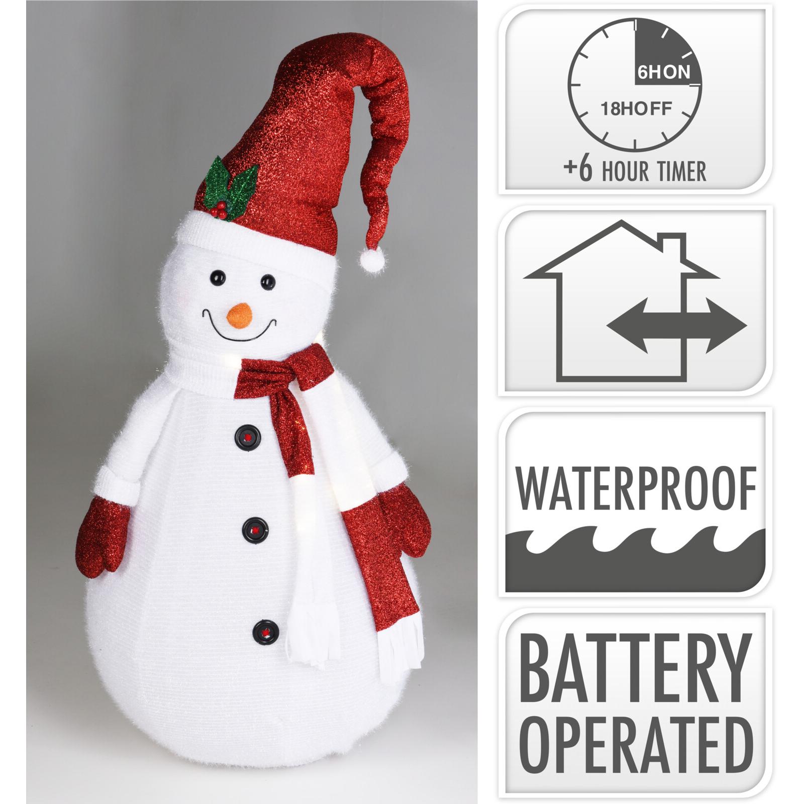 BONECO DE NEVE C/ 20 LEDS 140Cm