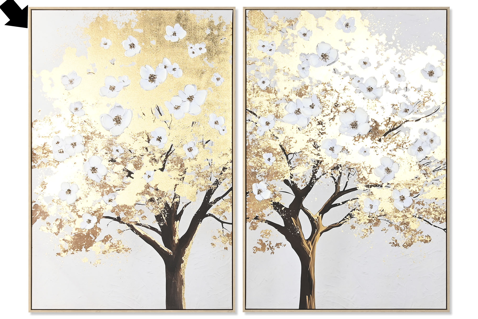 QUADRO ÁRVORE DOURADA 83X123CM