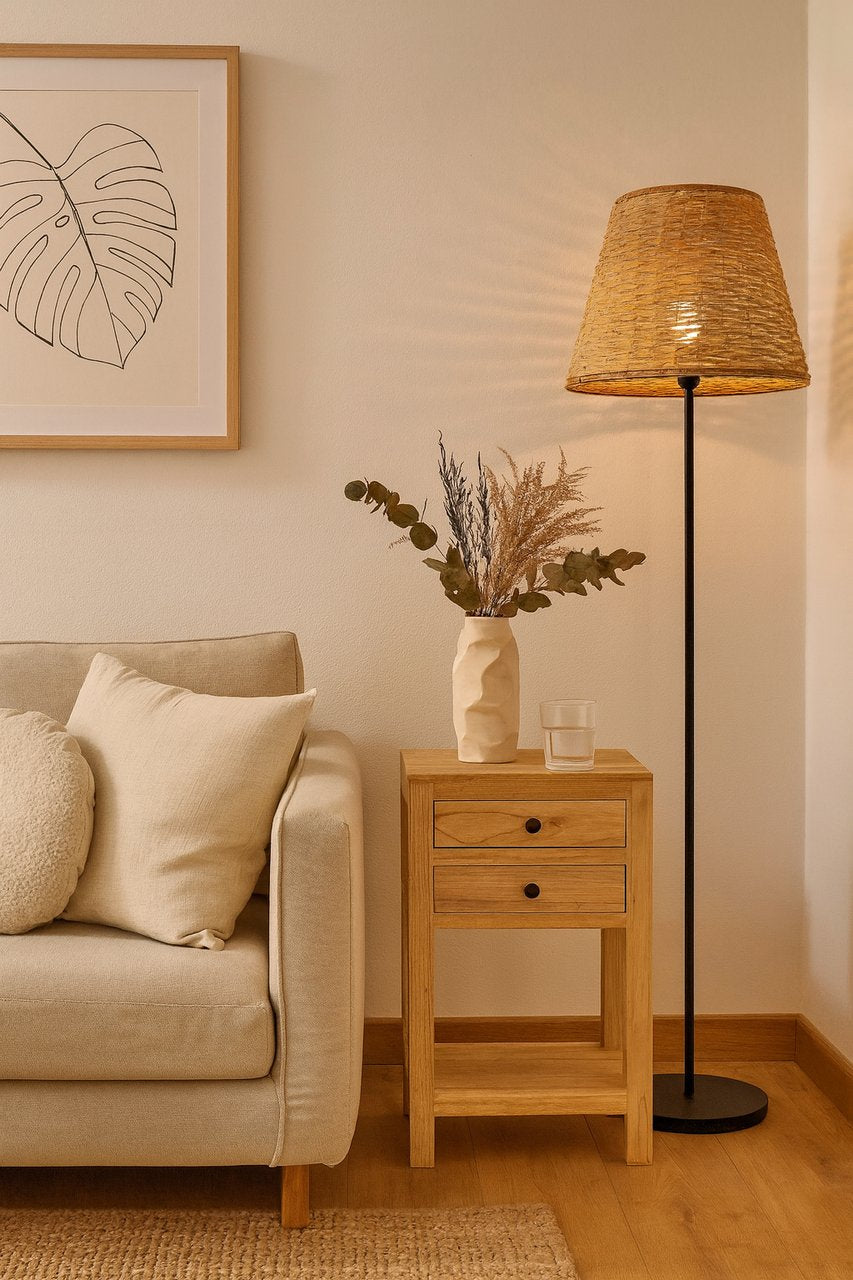 MESA APOIO MADEIRA MINDI 45X30X66Cm