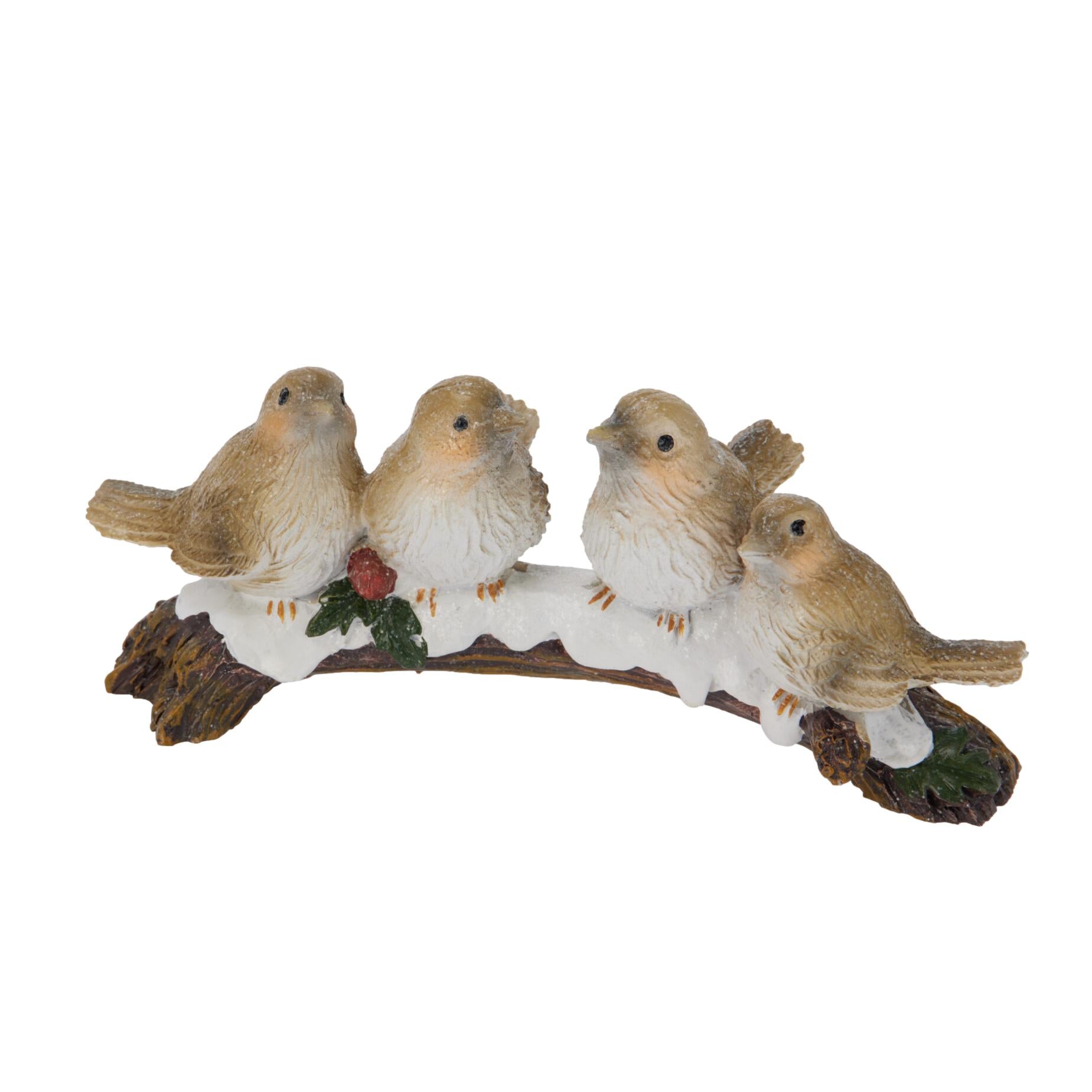 4 PASSARINHOS NATAL 7,4Cm