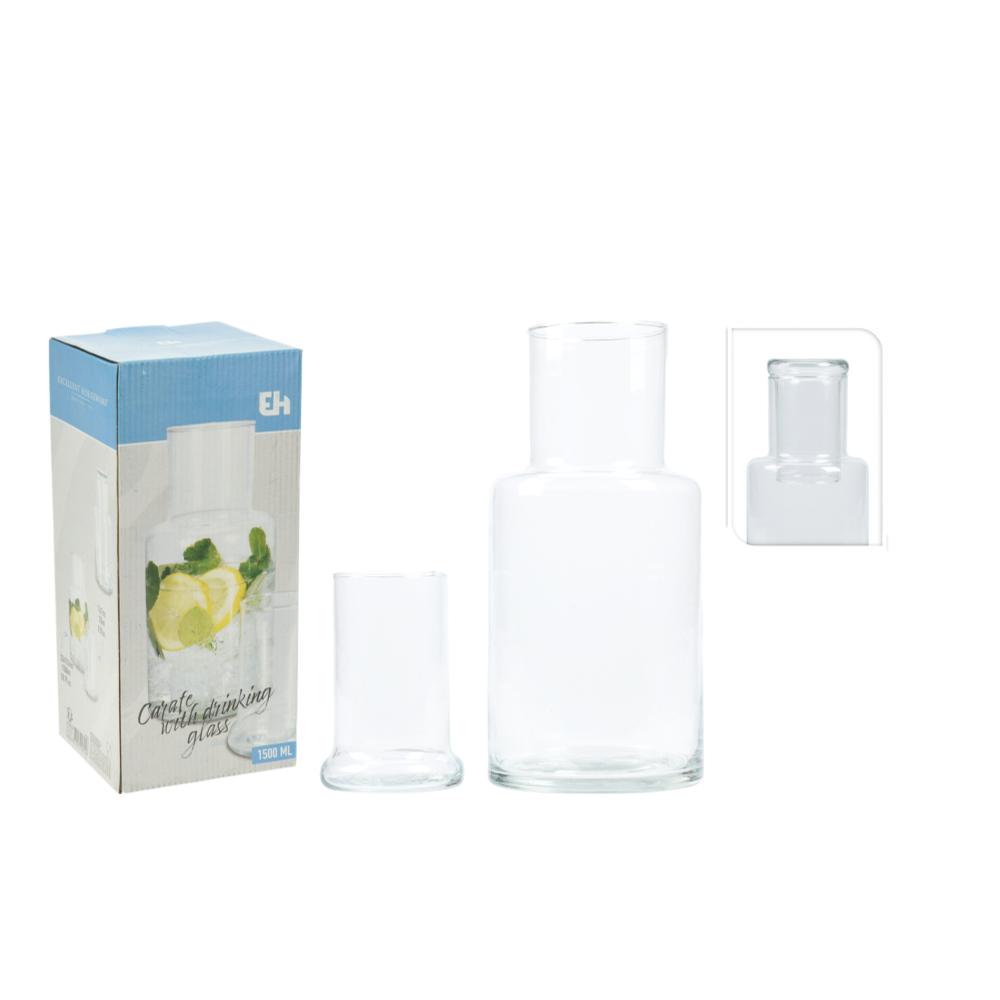 JARRA 1500ML + VASO CRISTAL
