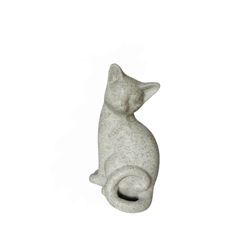 GATO CINZA SENTADO 10X18Cm