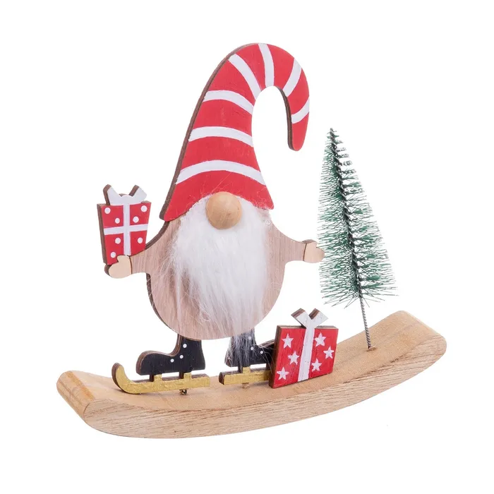 DECORACION NAVIDAD PAPA PAPEL 15X3X14.5CM