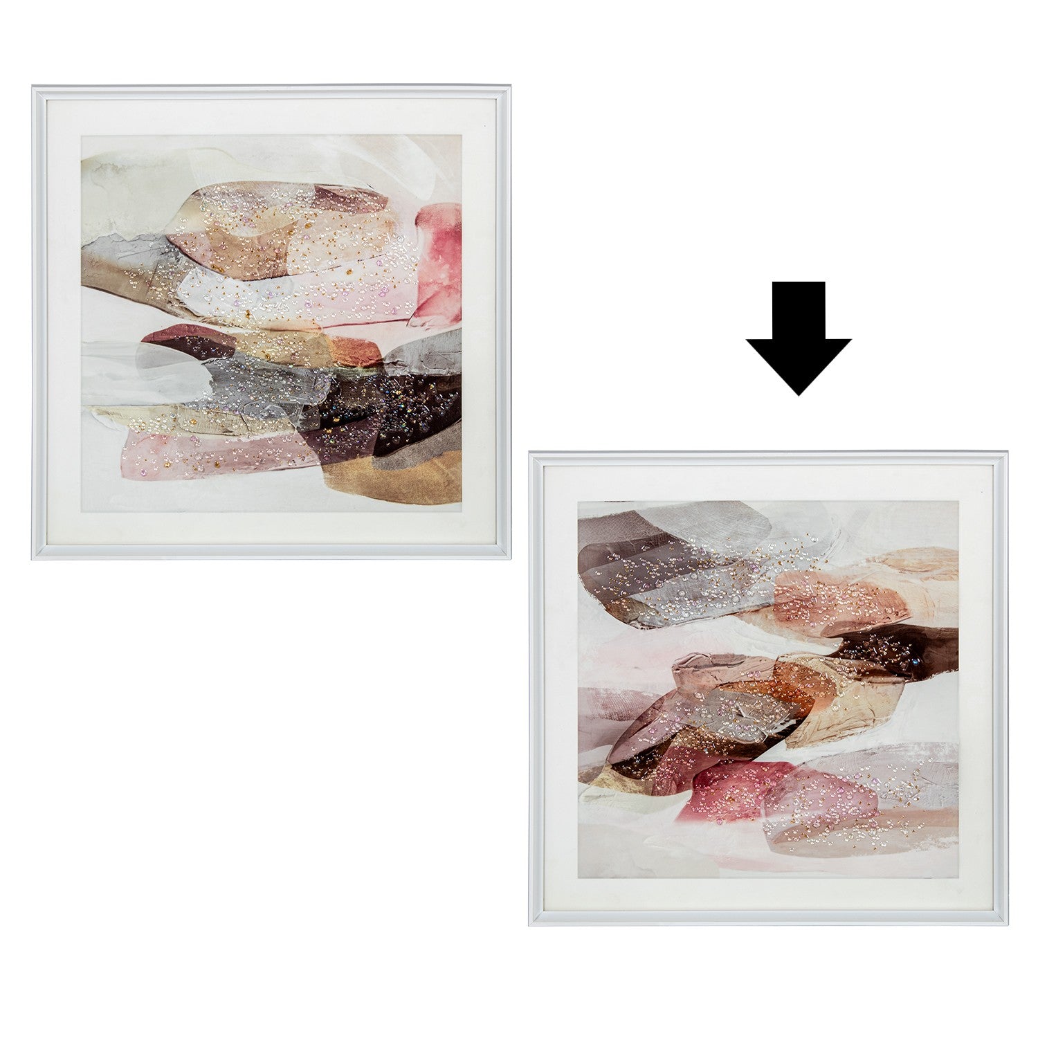 QUADRO ABSTRATO CORES 63X63CM