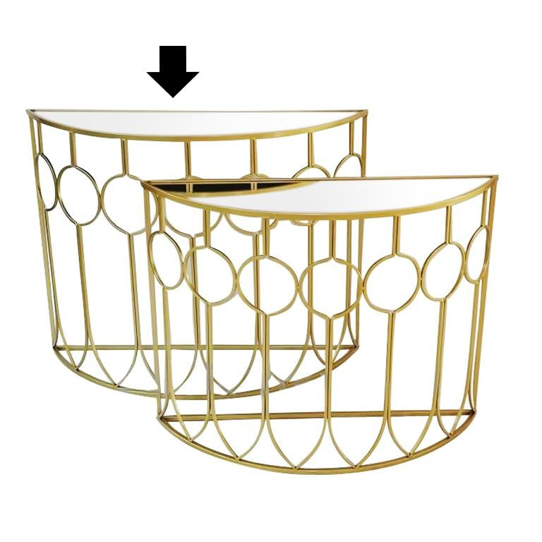 CONSOLA DOURADA 104X33X82CM
