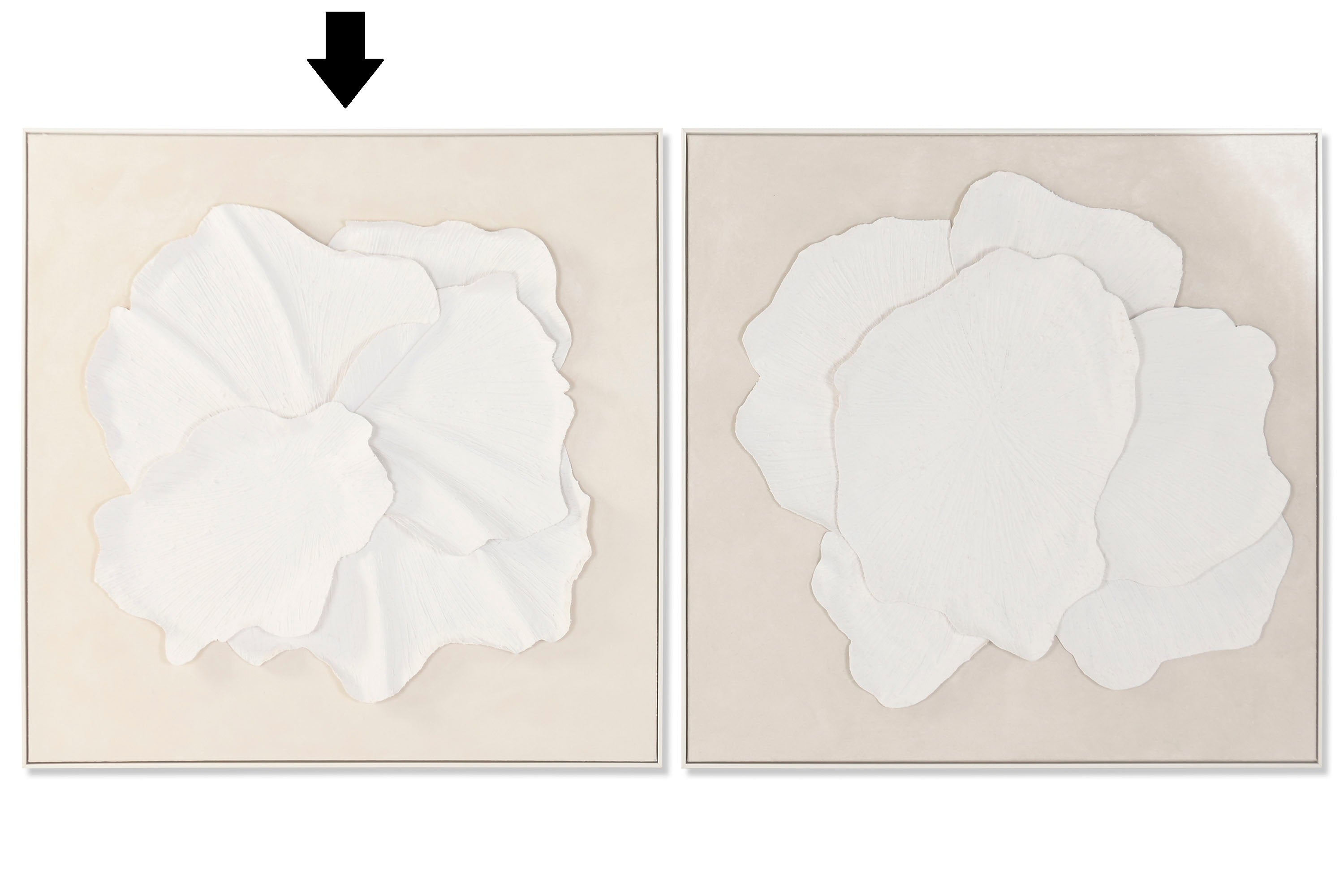 QUADRO ABSTRATO BEGE 102X102Cm