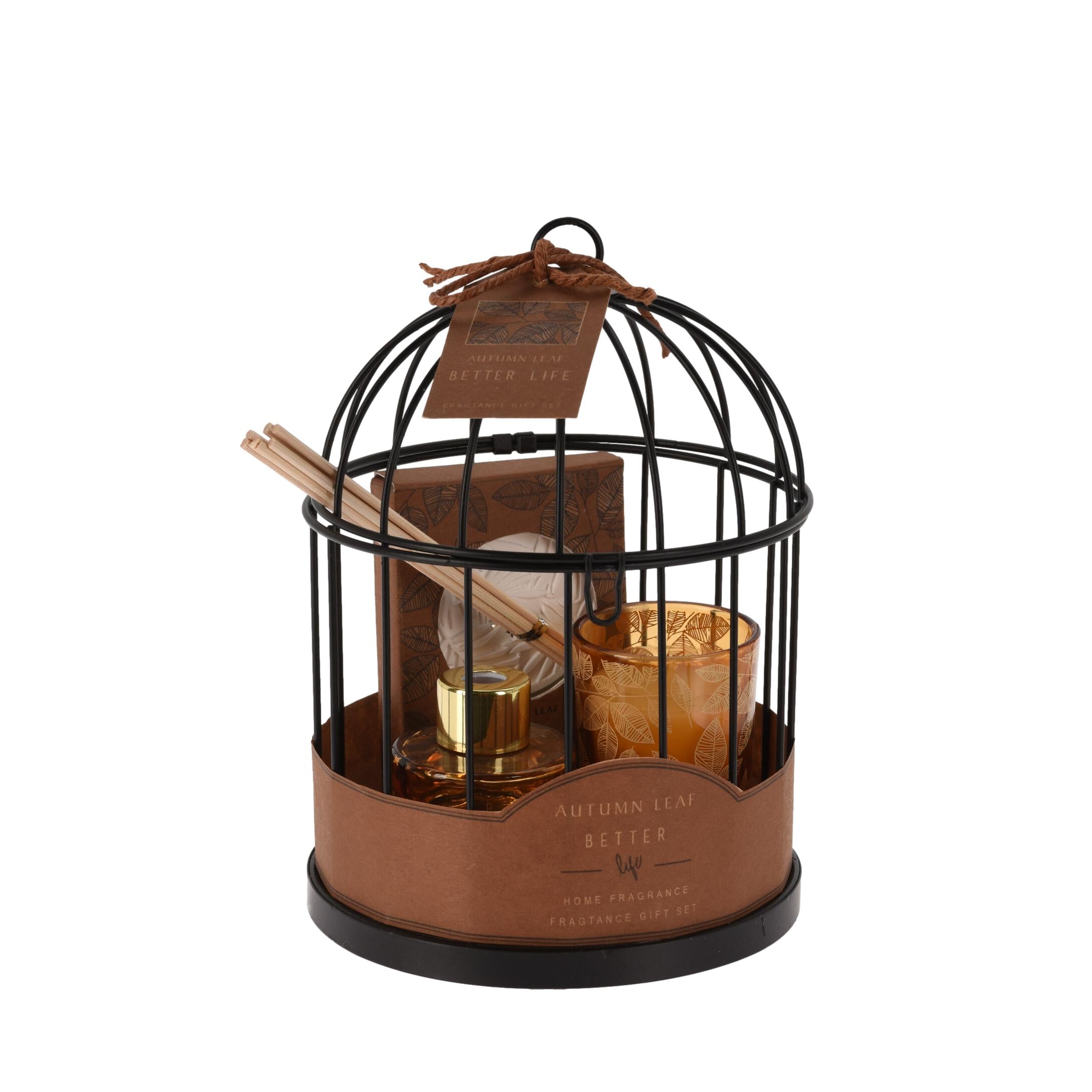 COFFRET GAIOLA MIKADO + VELA + FRAGRÂNCIA MULLED WINE