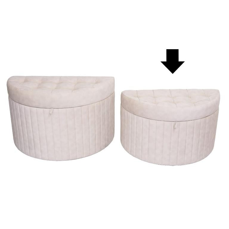 BANQUETA BEGE C/ ARRUMAÇÃO 72X34X45CM