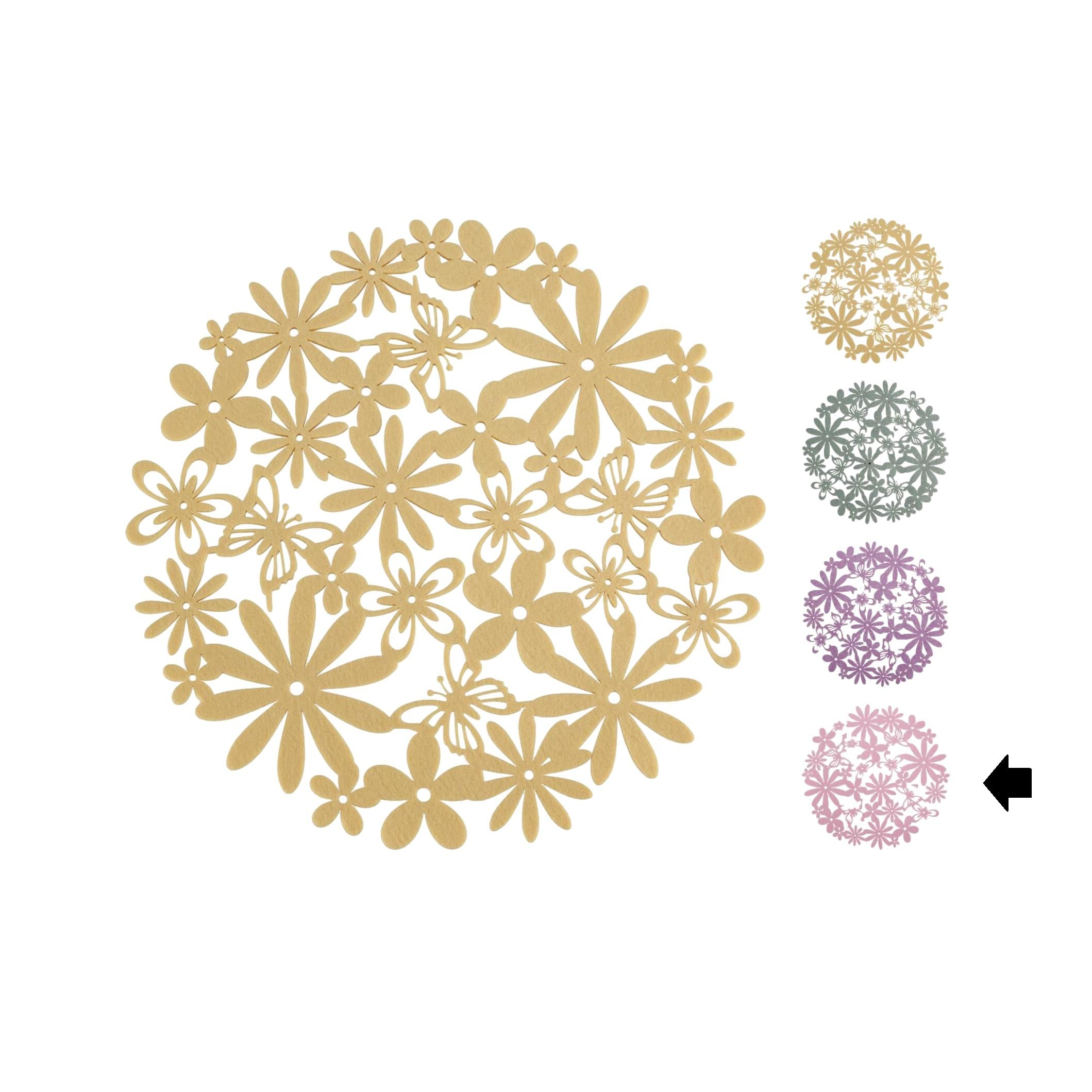 INDIVIDUAL ROSA FLORES 35Cm