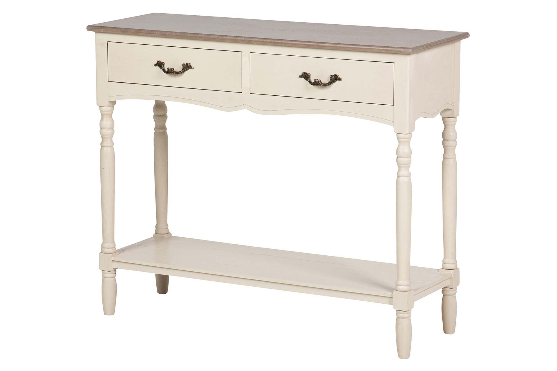 CONSOLA BEGE/MADEIRA 90X35X75Cm