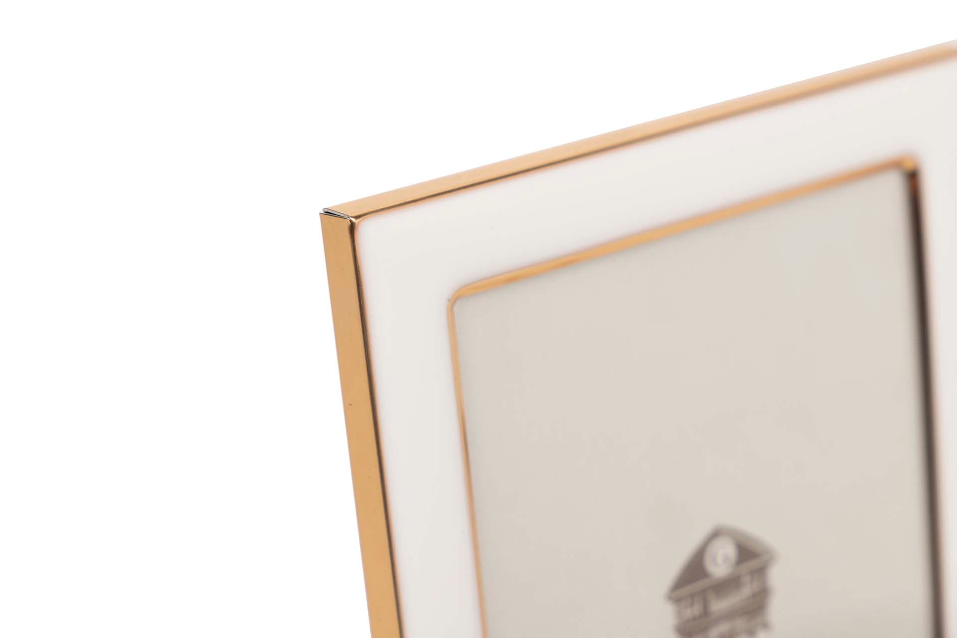 MOLDURA BRANCA/DOURADA 10X15Cm