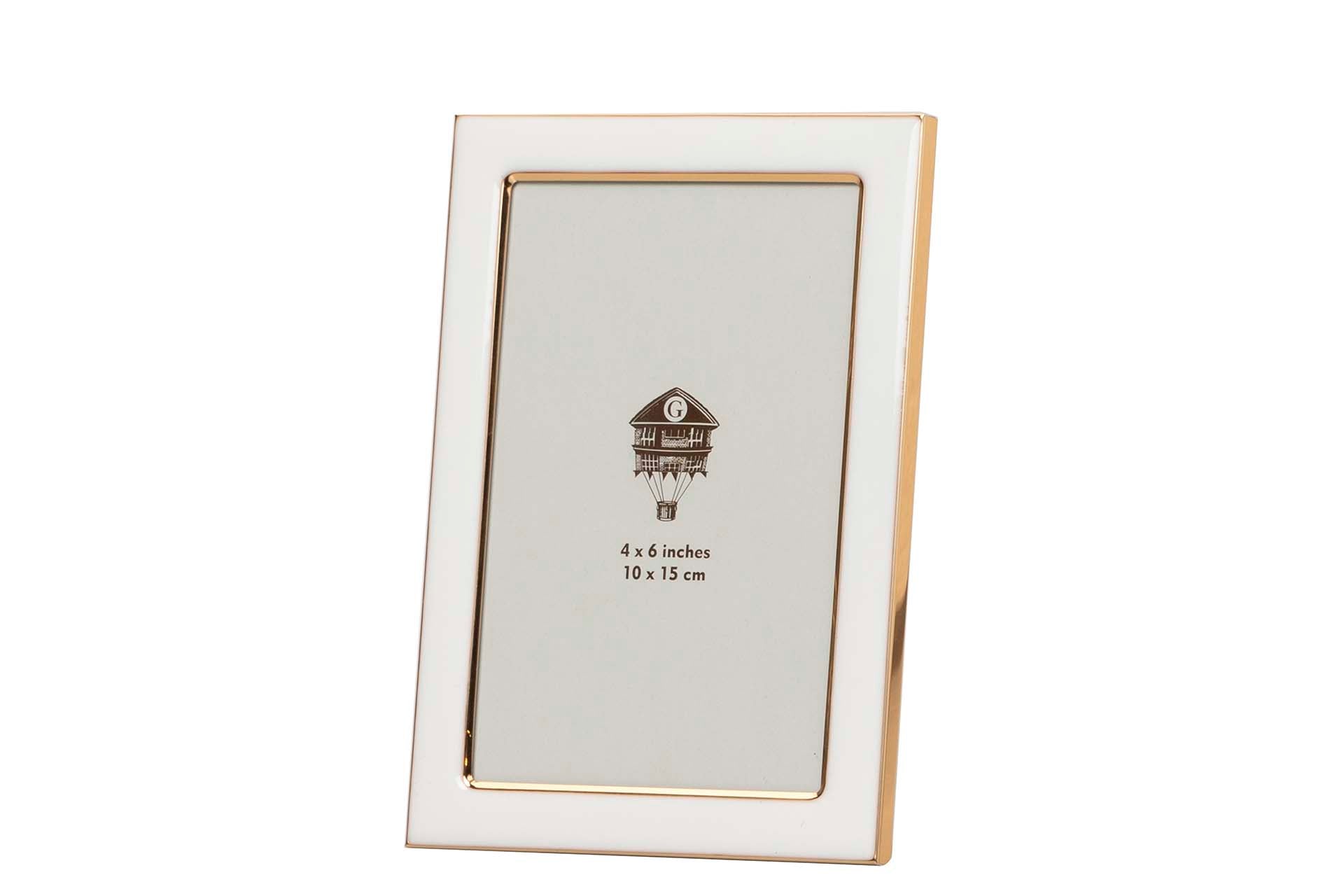 MOLDURA BRANCA/DOURADA 10X15Cm