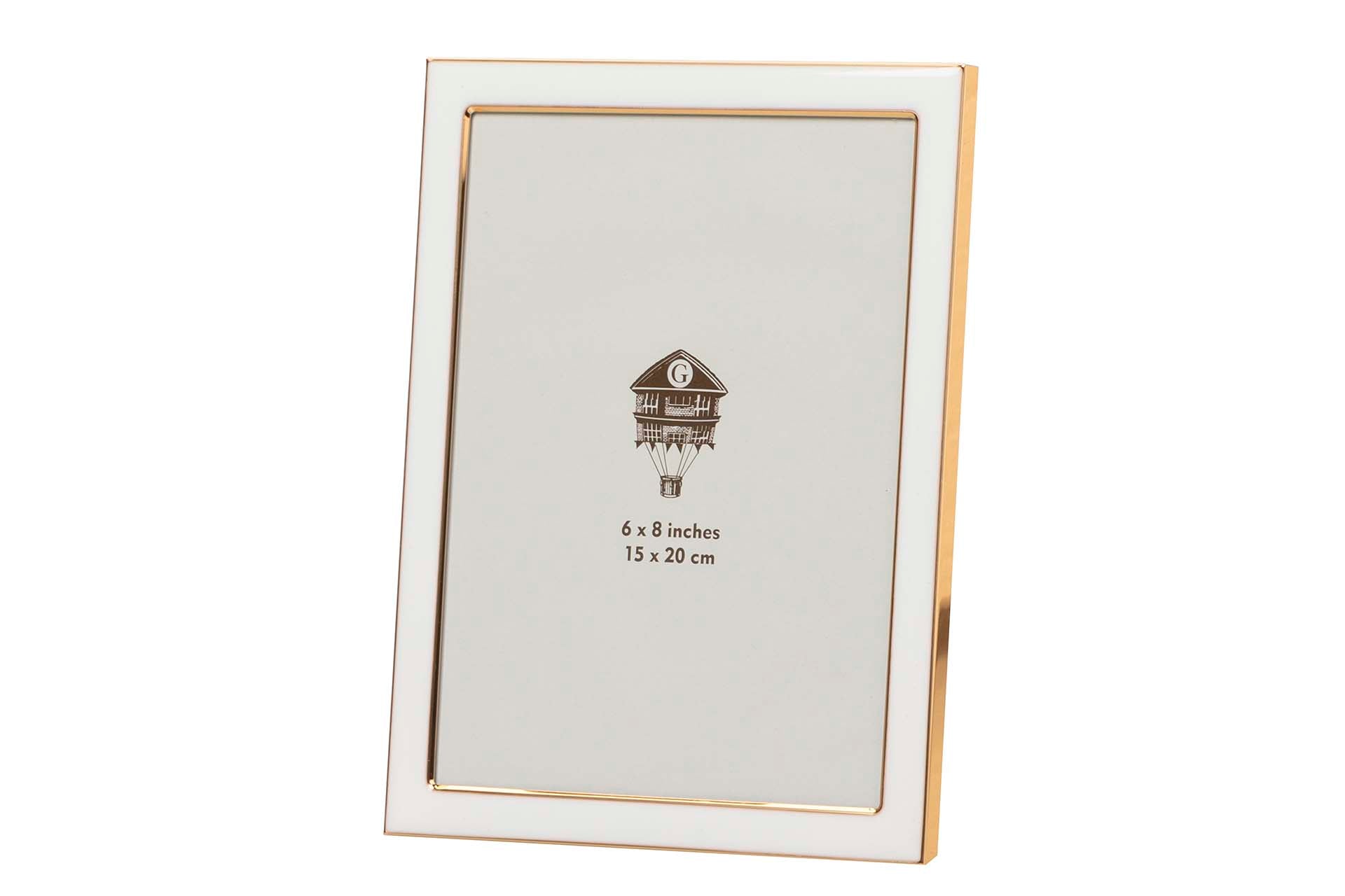 MOLDURA BRANCA/DOURADA 15X20CM