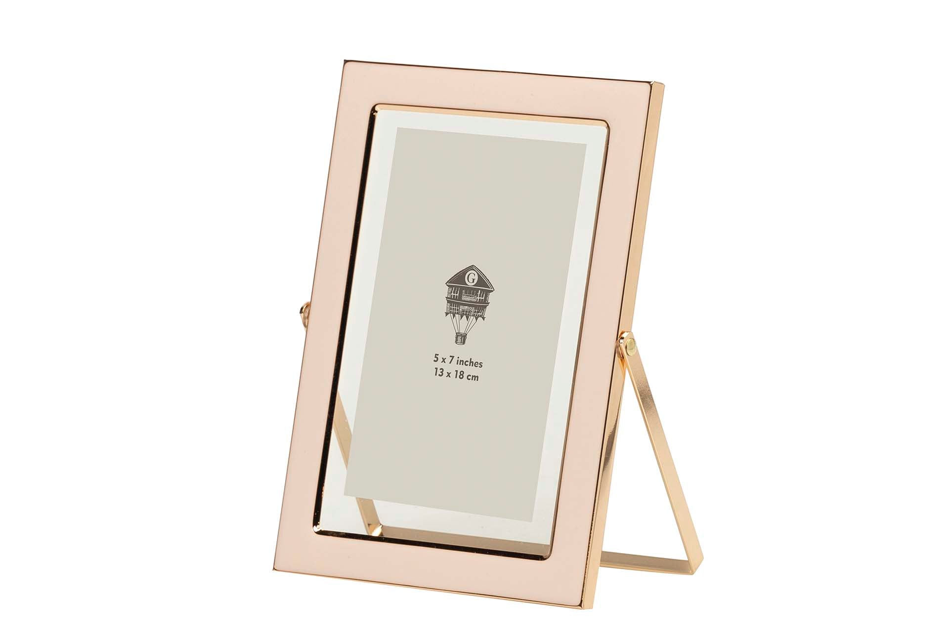 MOLDURA ROSA/DOURADA 13X18Cm