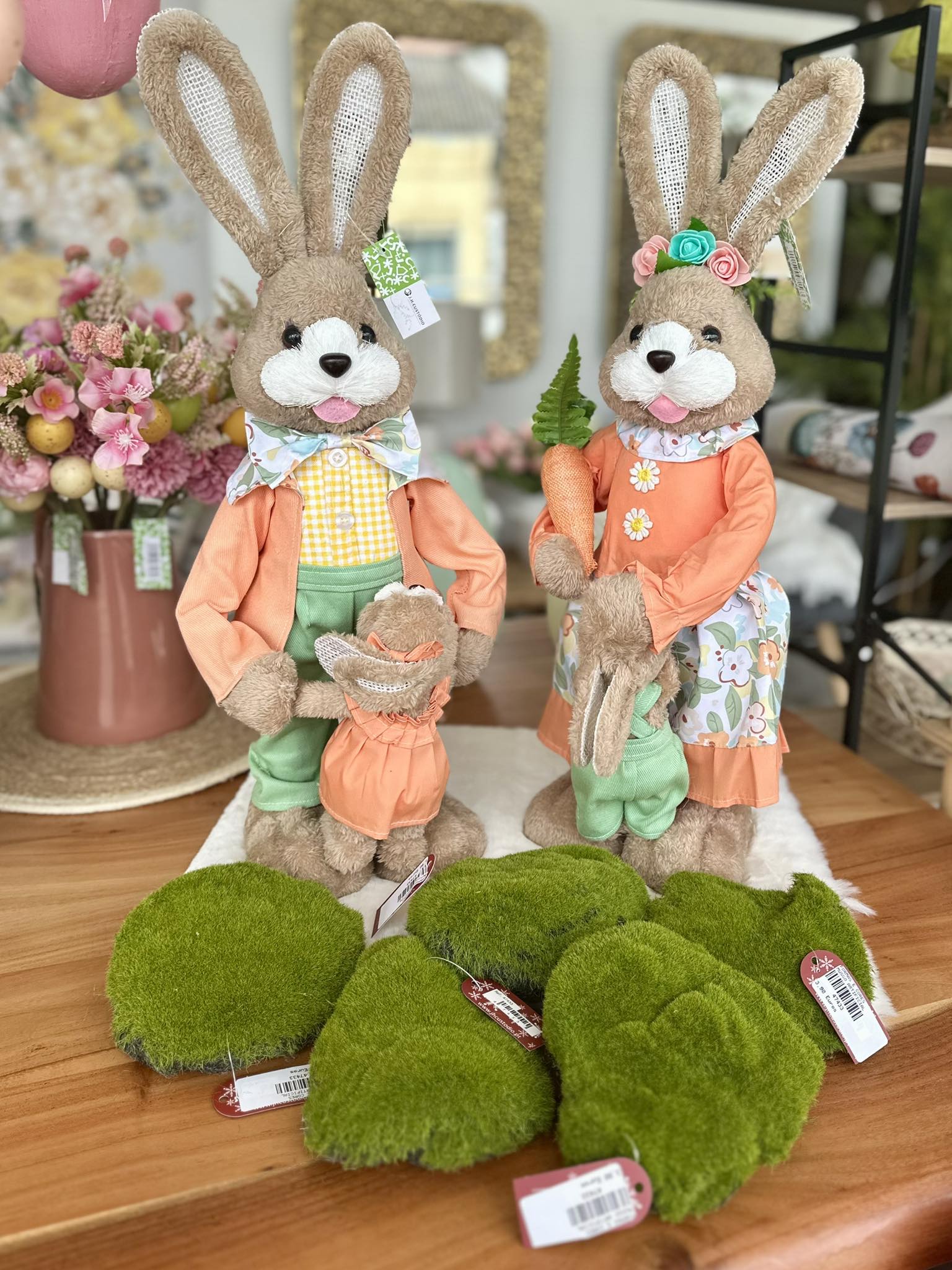 COELHA C/ MENINO 58X27X22CM