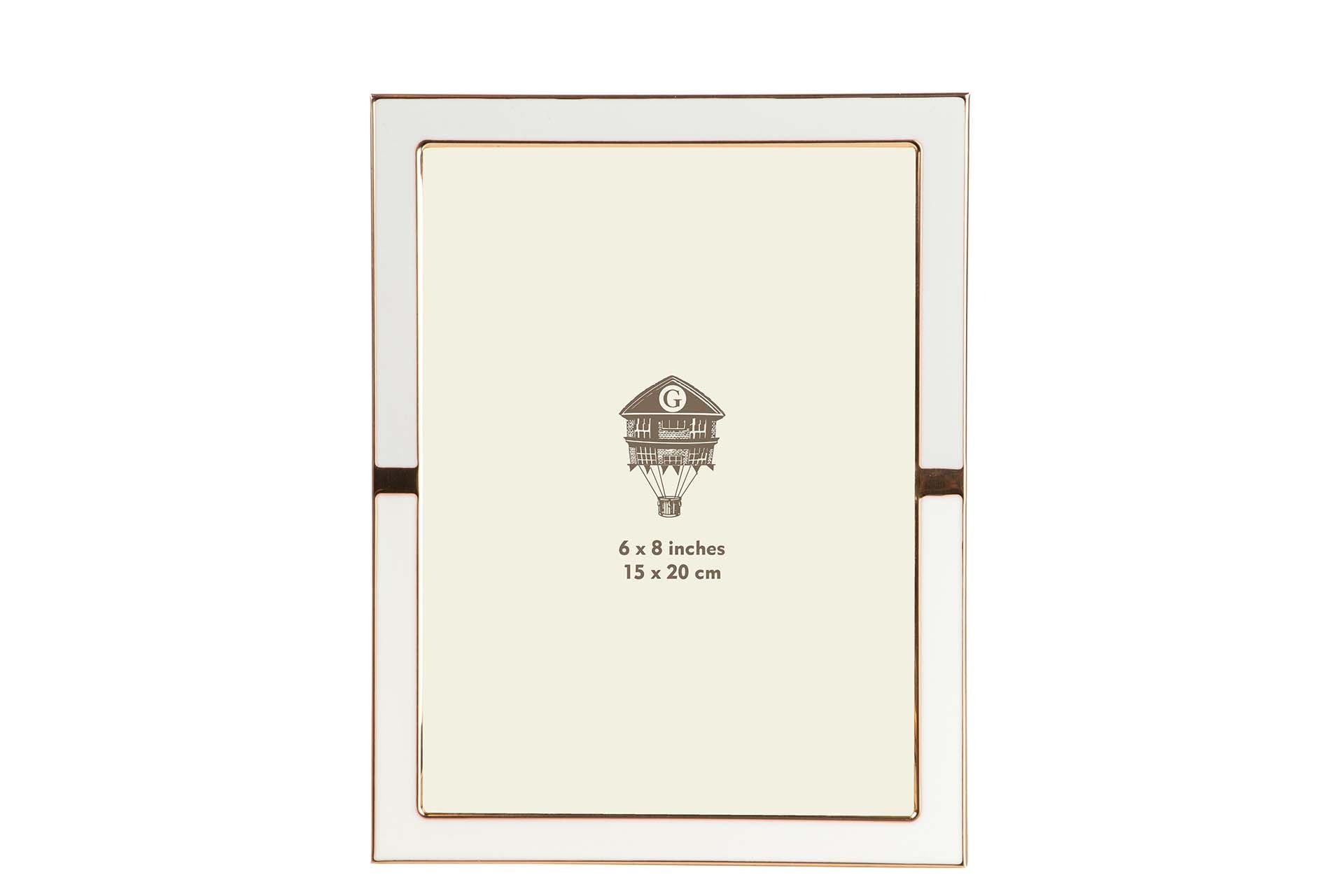 MOLDURA BRANCA/DOURADA 15X20Cm