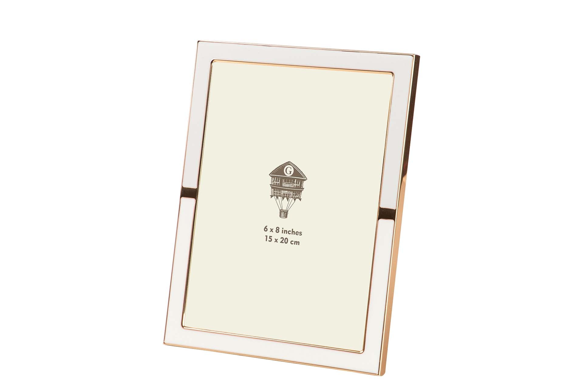 MOLDURA BRANCA/DOURADA 15X20Cm