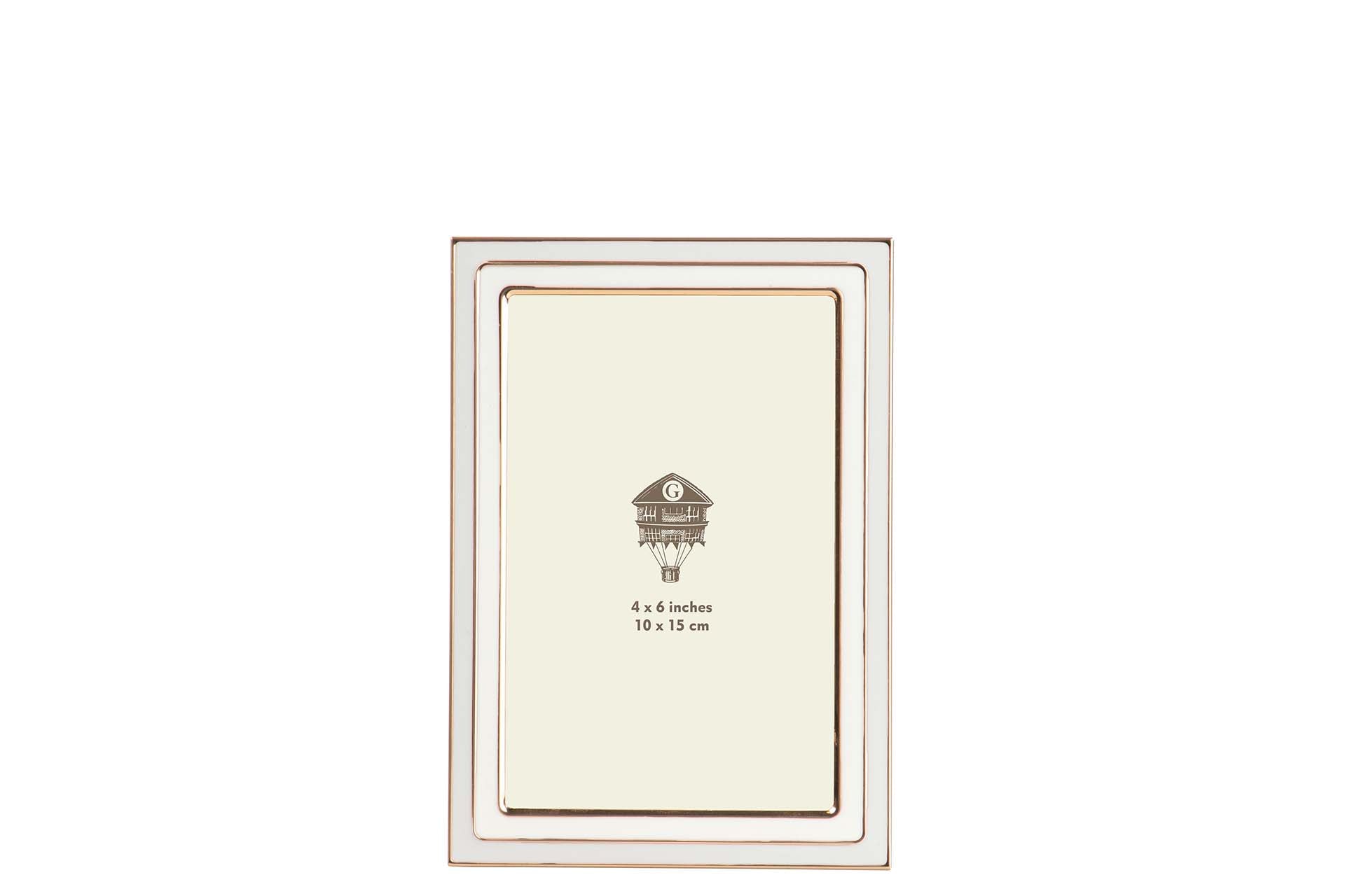 MOLDURA BRANCA/DOURADA 10X15Cm