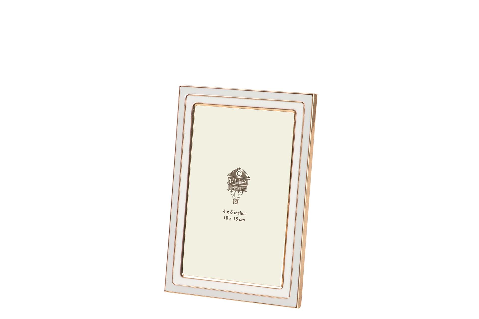 MOLDURA BRANCA/DOURADA 10X15Cm