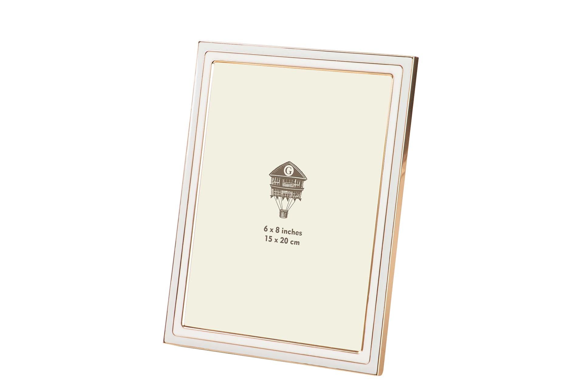 MOLDURA BRANCA/DOURADA 15X20Cm