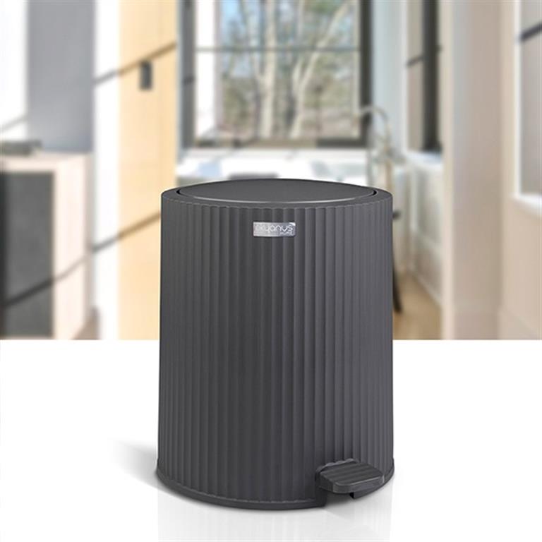 BALDE LIXO CINZA 5L 21X26CM