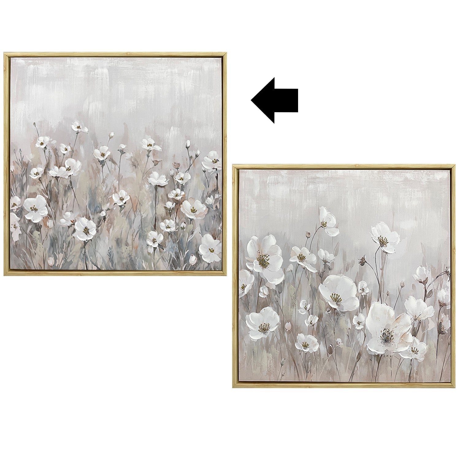 QUADRO FLORES 60X60CM