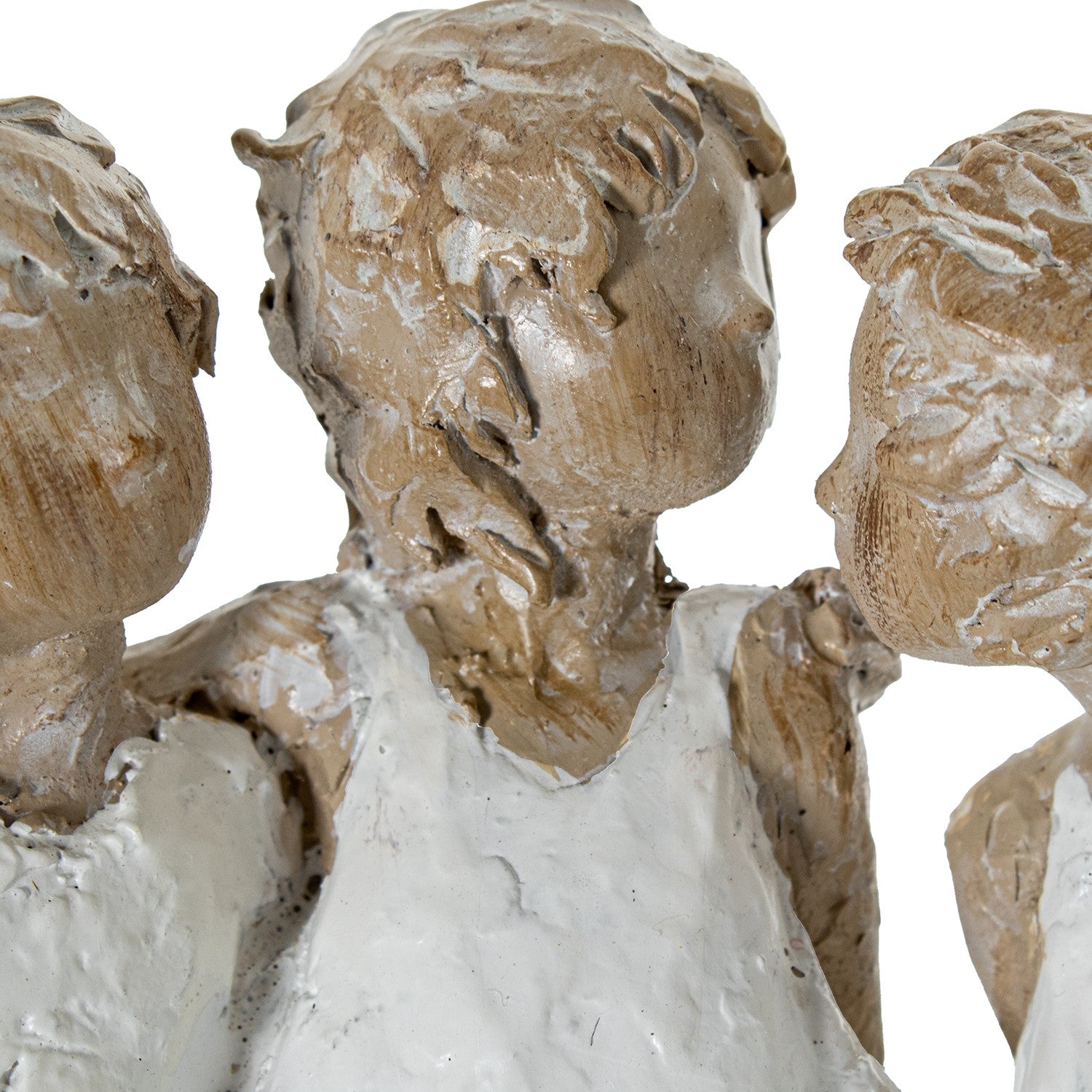 ESTATUETA MENINAS BRANCA/BEGE